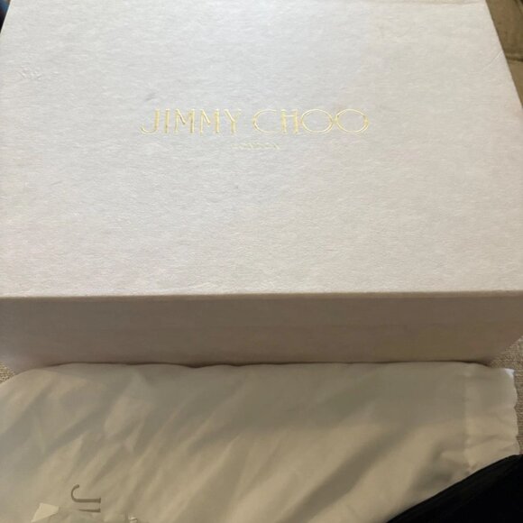 jimmy choo orb pump 95 size 37 black velvet with crystal orb - Picture 9 of 10